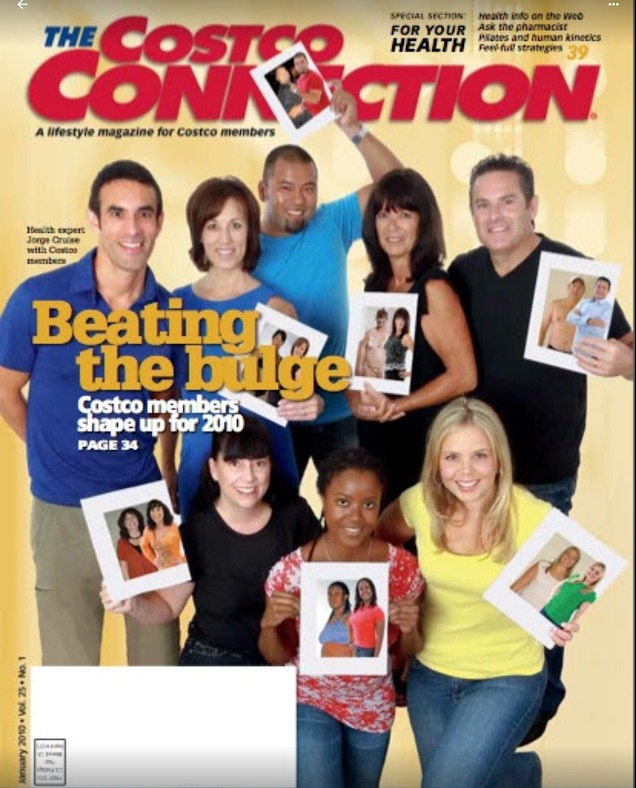 The Costco Connection, January 2010 cover — Beating the Bulge, with Jorge Cruise and Costco members